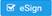 The eSign button.