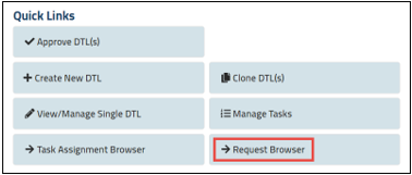 Request Browser Quick Links